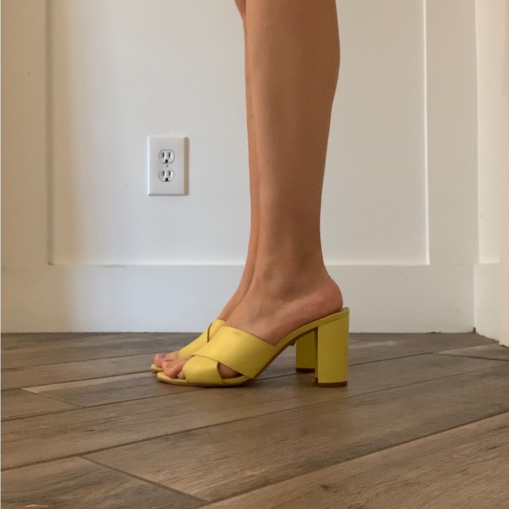 SCHUTZ yellow mules